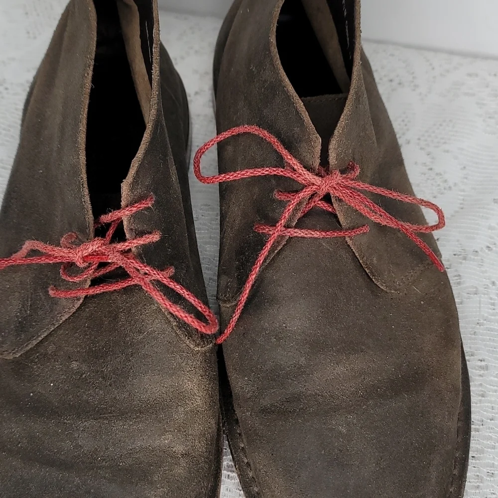 Cole Haan Paul Brown brown distressed suede Chukka lace up ankle boots sz 9.5